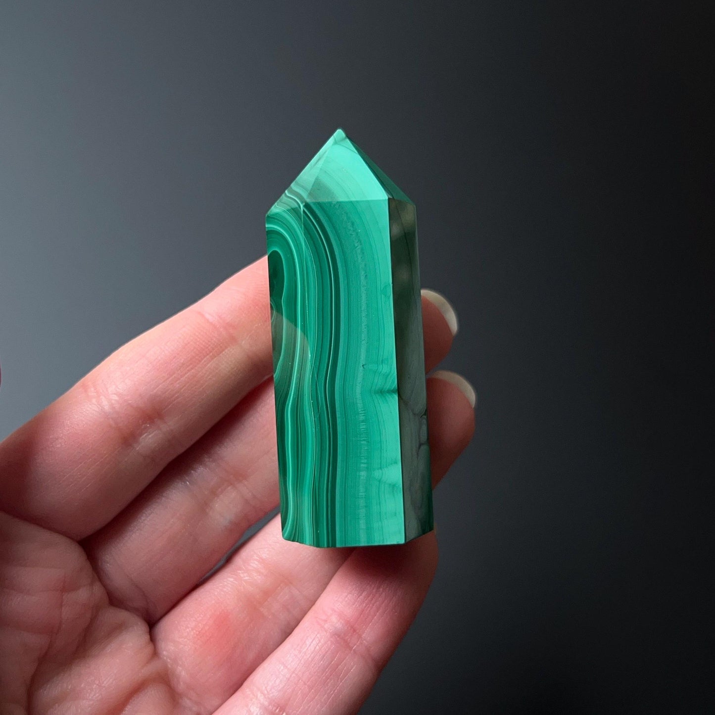 Stunning Malachite Point | Malachite Crystal Tower