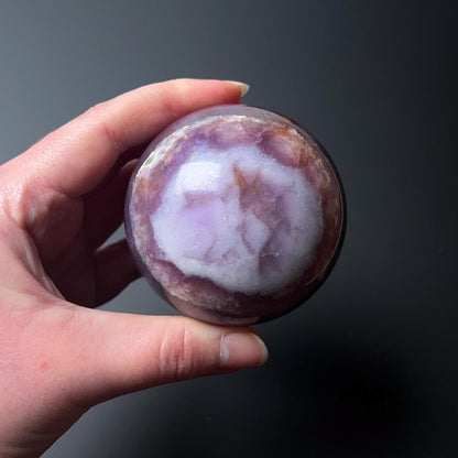 Silky Fluorite Sphere | Banded Fluorite Crystal Sphere