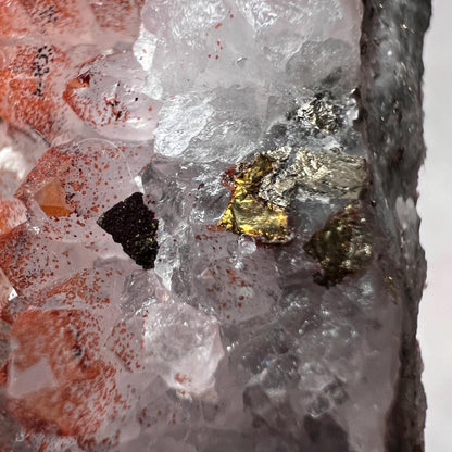 Red Quartz + Pyrite Cluster | Hematite Quartz Natural Crystal Cluster