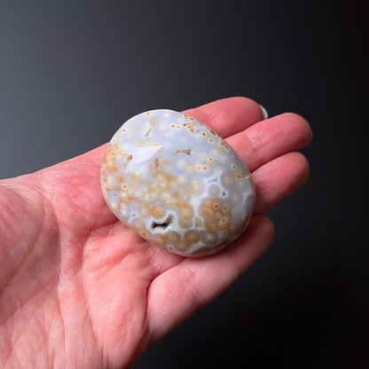 Old Stock Ocean Jasper Palm | Orbicular OJ Crystal Palmstone