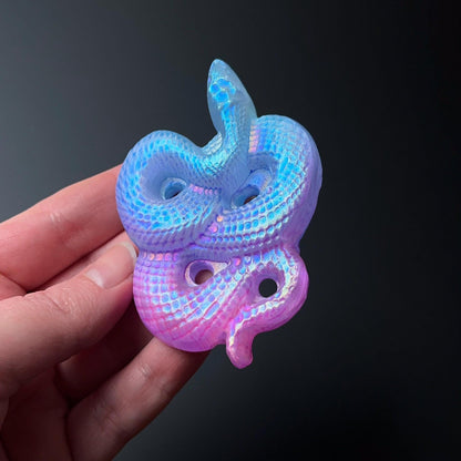 Aura Selenite Snake Carving | Crystal Snake