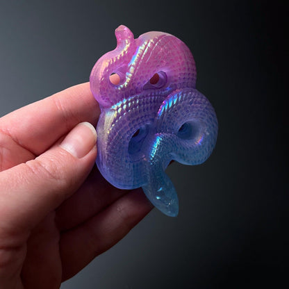 Aura Selenite Snake Carving | Crystal Snake