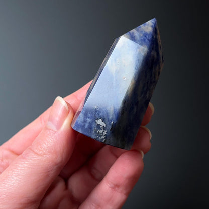 Pink Sodalite Point | Blue Sodalite Crystal Tower