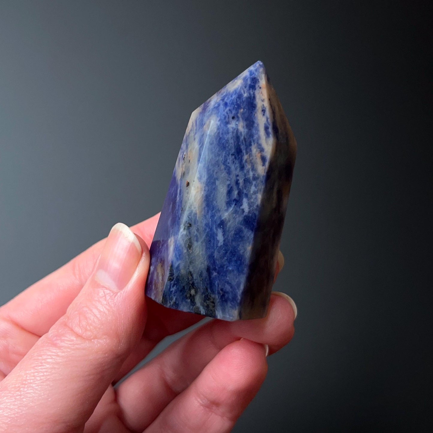 Pink Sodalite Point | Blue Sodalite Crystal Tower