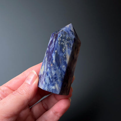 Pink Sodalite Point | Blue Sodalite Crystal Tower