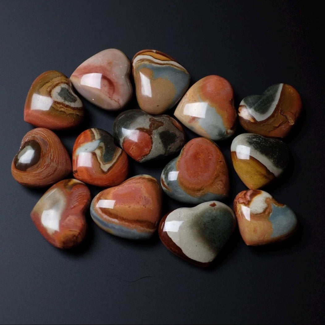 You Choose! Polychrome Jasper Hearts | Jasper Crystal Heart