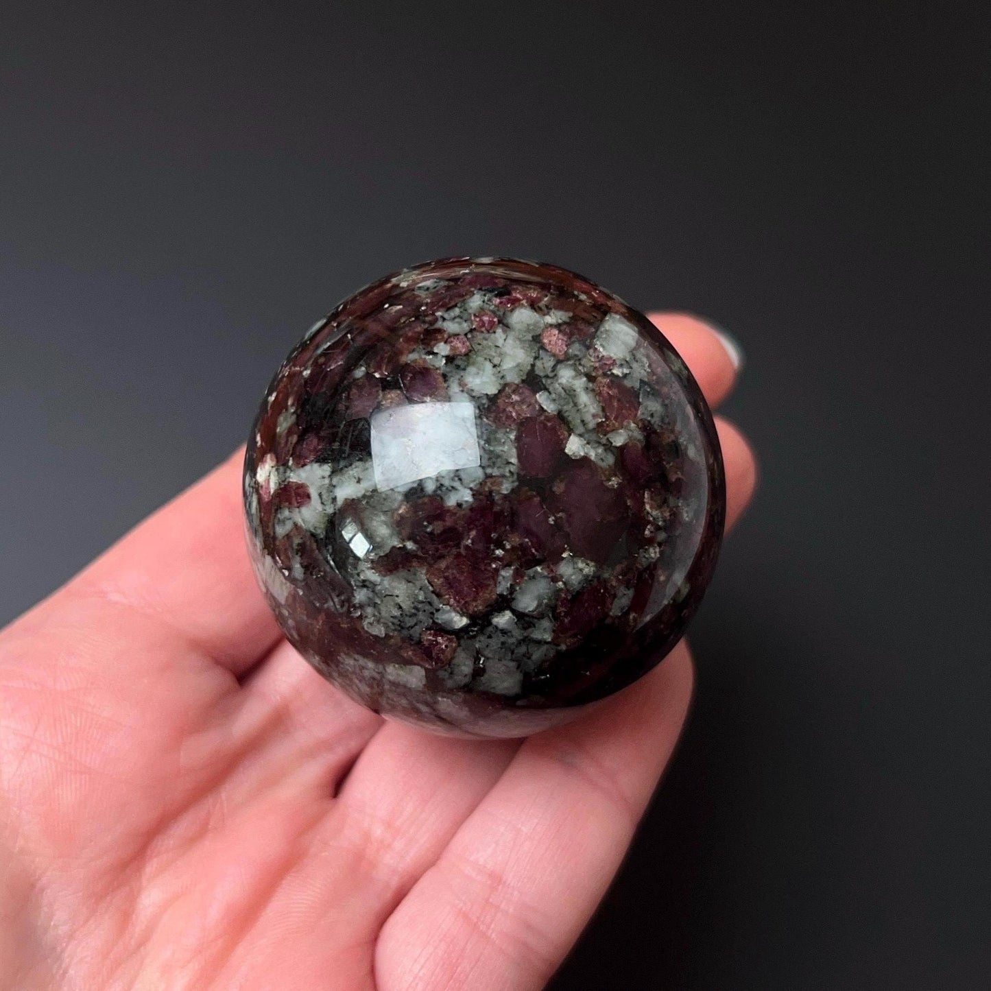 Rare Eudialyte Sphere | Russian Eudialyte Crystal Sphere