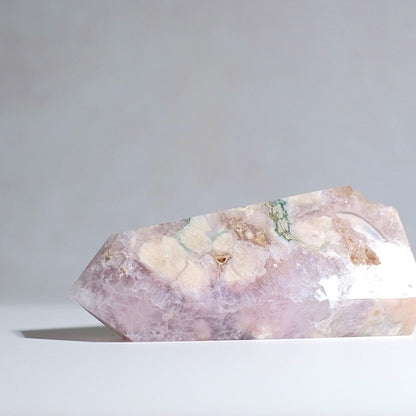 Flower Agate + Amethyst Tower | Amethyst Flower Agate Crystal Point