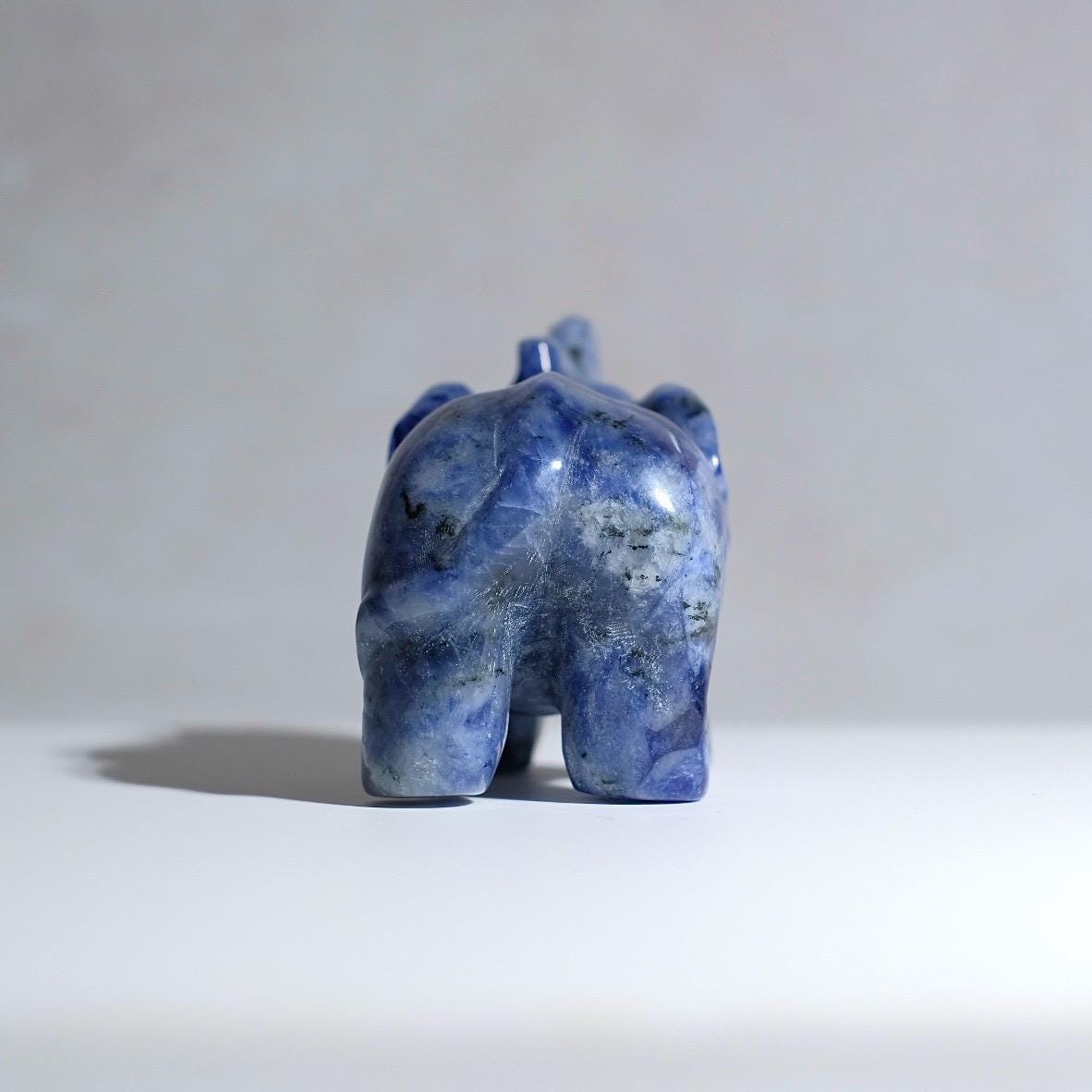 UV Reactive Sodalite Elephant Carving | Crystal Animal Carving