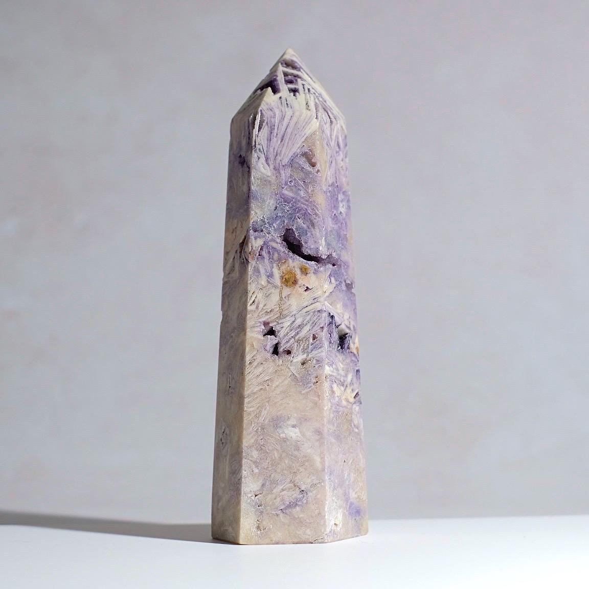 Opalized Sagenitic Fluorite Point | Sagenite Fluorite Crystal Tower