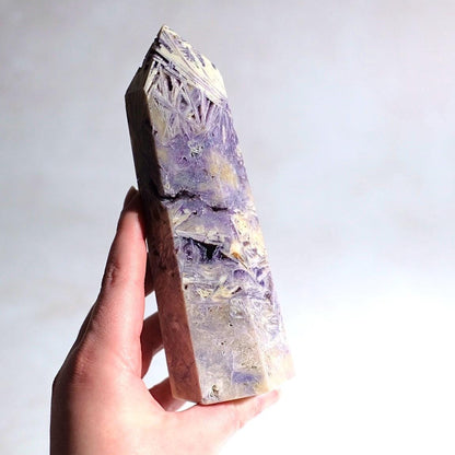 Opalized Sagenitic Fluorite Point | Sagenite Fluorite Crystal Tower