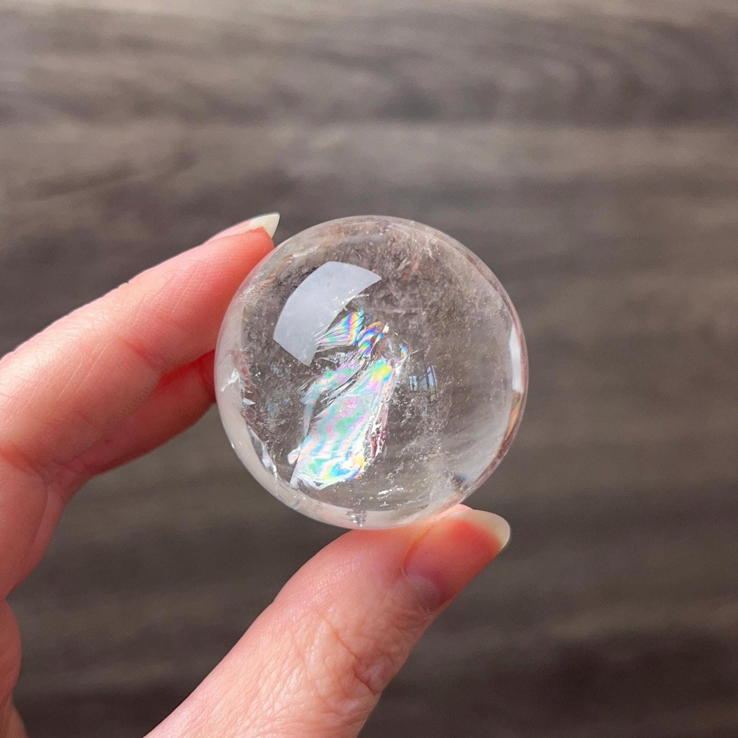 Clear Quartz Sphere w. Rainbows | Quartz Crystal Sphere