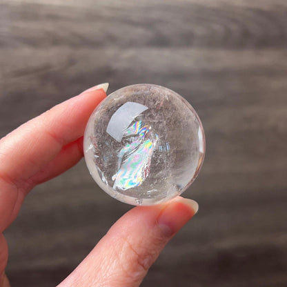 Clear Quartz Sphere w. Rainbows | Quartz Crystal Sphere