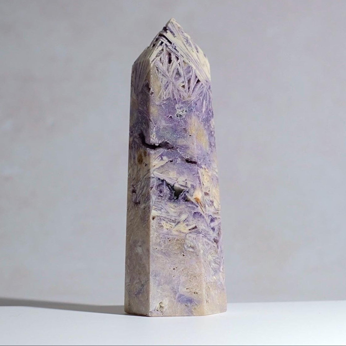 Opalized Sagenitic Fluorite Point | Sagenite Fluorite Crystal Tower