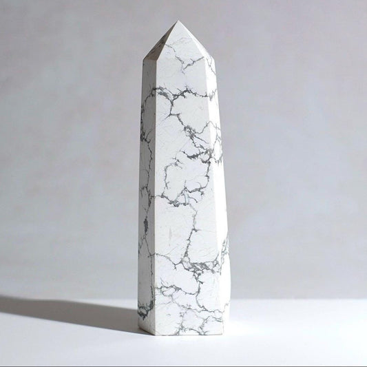 Large Howlite Tower | White Howlite Crystal Point