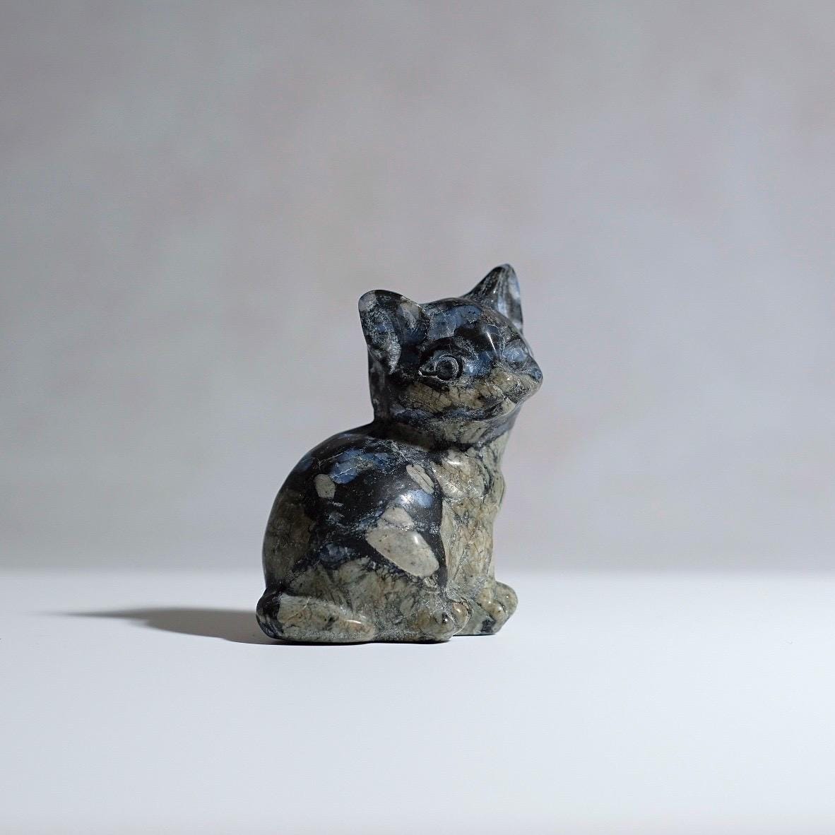 Que Sera Cat Carving | Llanite Crystal Carving