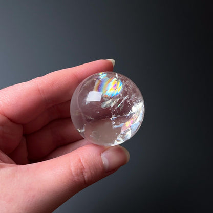 Clear Quartz Sphere w. Rainbows | Quartz Crystal Sphere