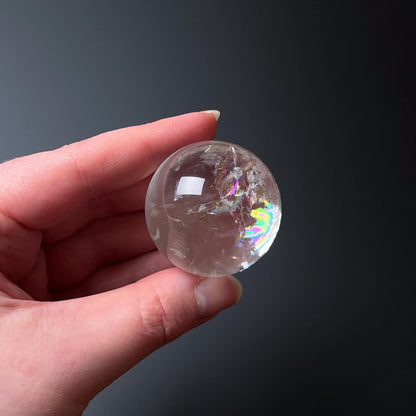 Clear Quartz Sphere w. Rainbows | Quartz Crystal Sphere