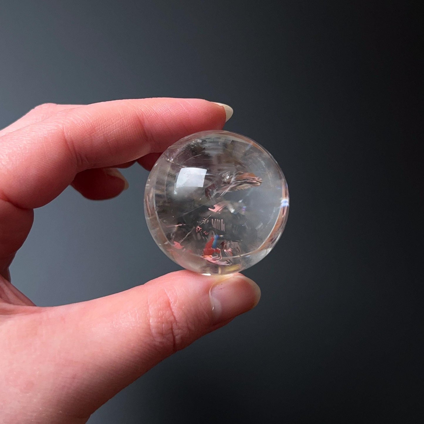 Clear Quartz Sphere w. Rainbows | Quartz Crystal Sphere