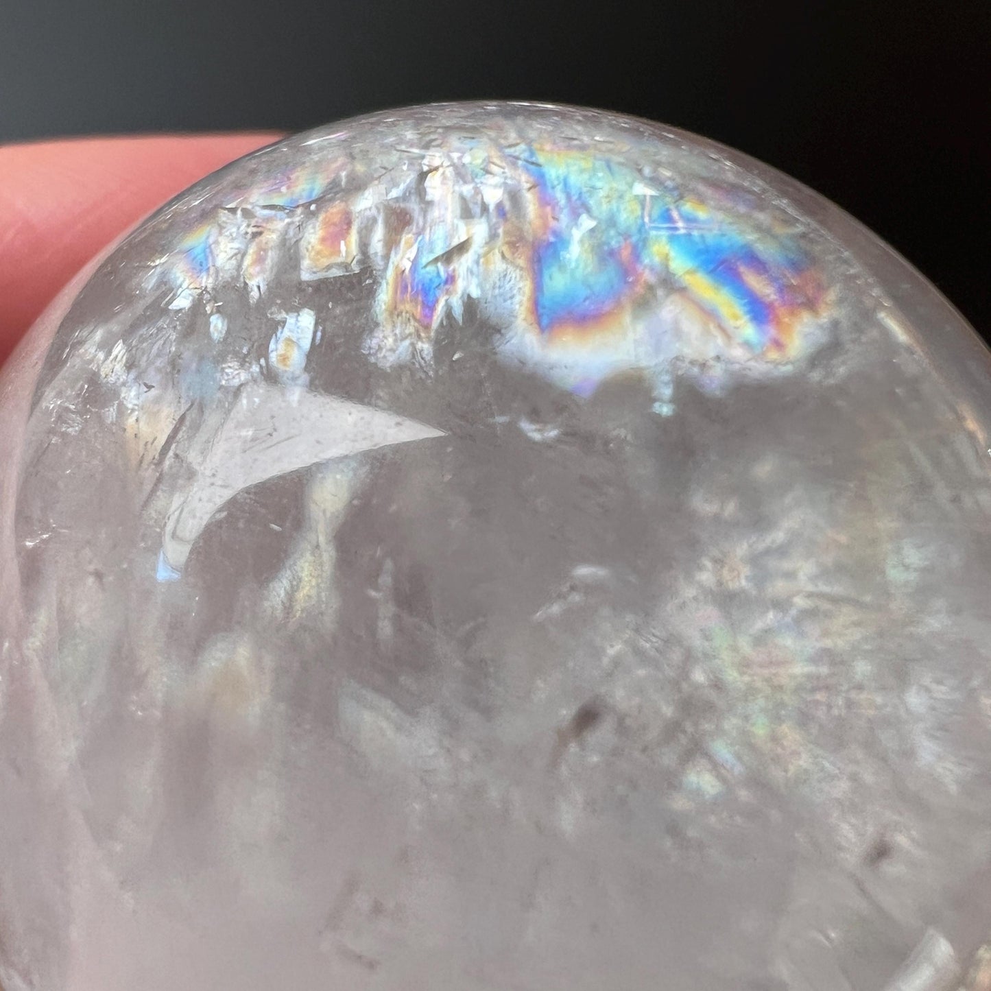 Rainbow Optical Calcite Sphere | Clear Calcite Crystal Sphere