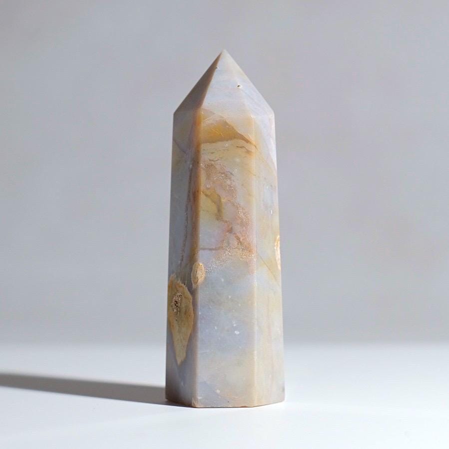 Violet Chalcedony Point | Purple Chalcedony Crystal Tower