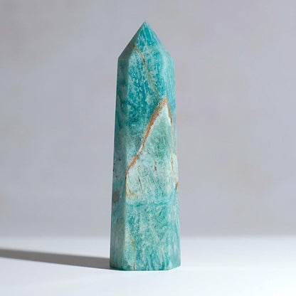 Amazonite Tower | Smokey Quartz + Amazonite Crystal Point