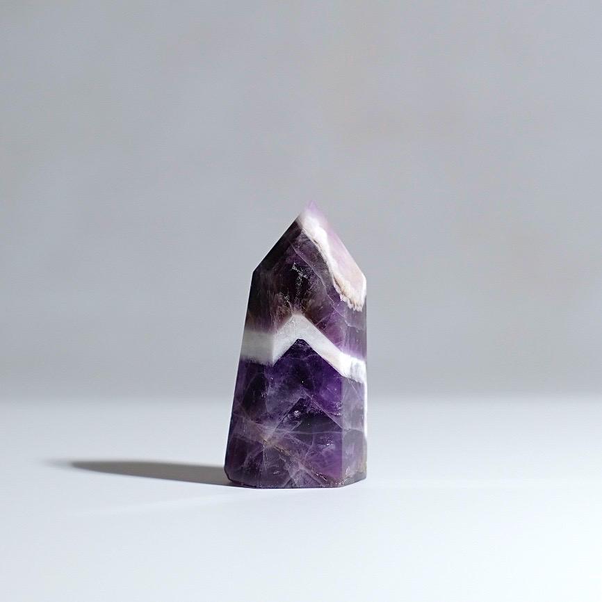 Dream Amethyst Point | Chevron Amethyst Crystal Tower