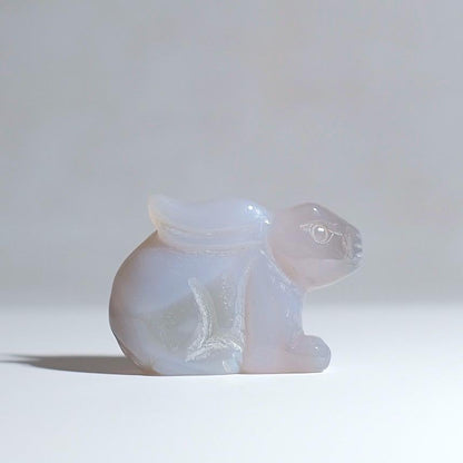 Druzy Agate Rabbit Carving | Crystal Rabbit Carving