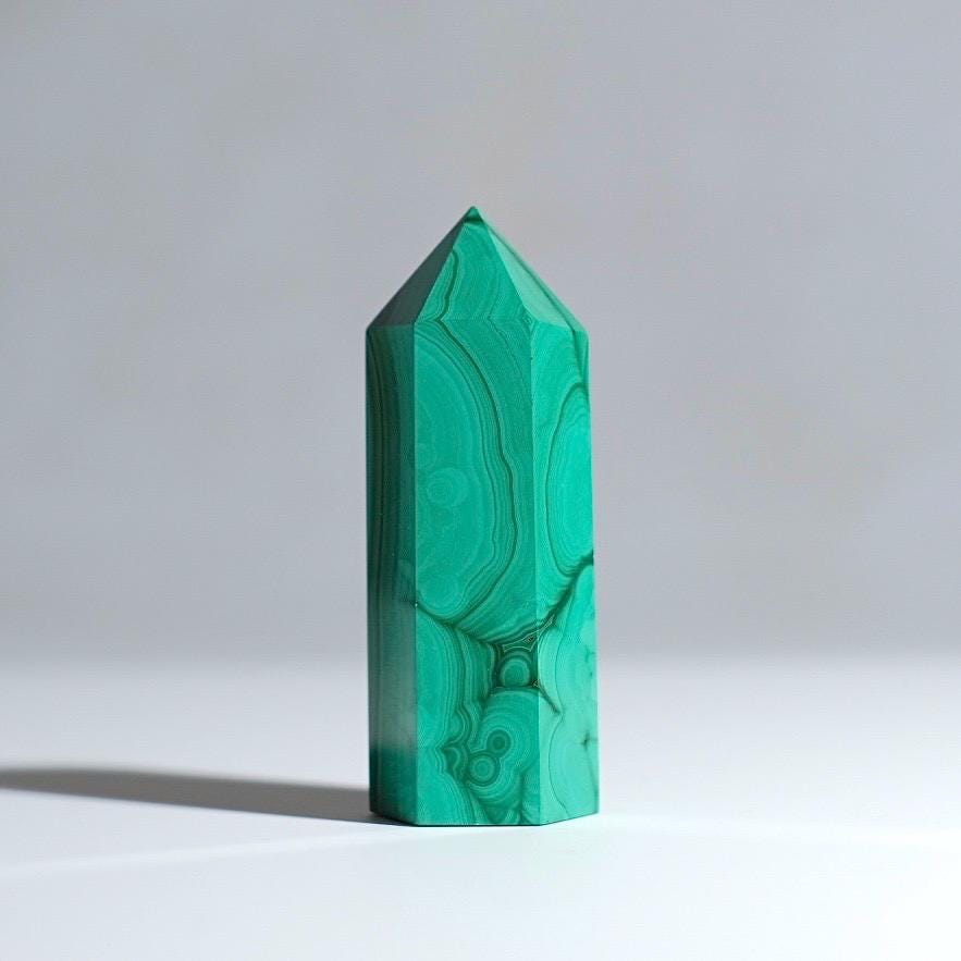 Stunning Malachite Point | Malachite Crystal Tower