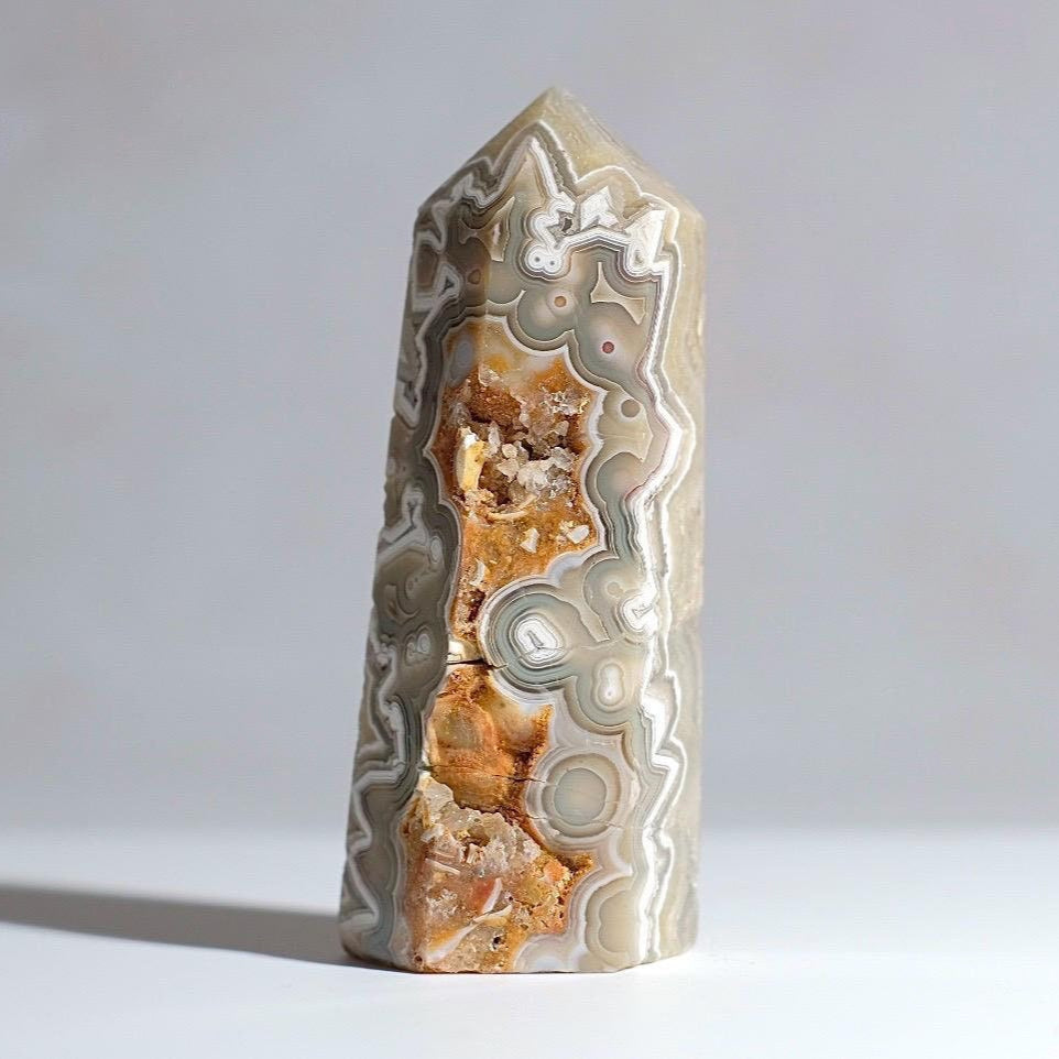 Crazy Lace Agate Tower | Lace Agate Crystal Point