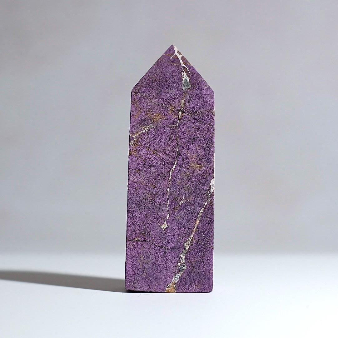 Purpurite Obelisk | Purpurite Heterosite Crystal Tower