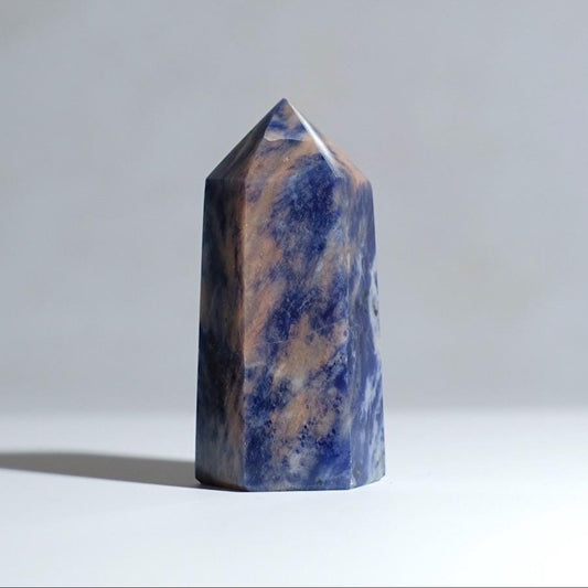 Pink Sodalite Point | Blue Sodalite Crystal Tower