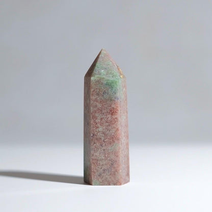 Eclogite Point | Garnet w. Green Omphacite Crystal Tower