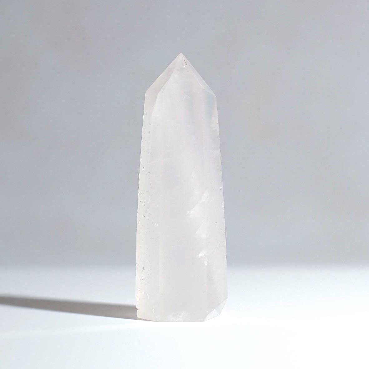 Girasol Quartz Point | Milky Moon Quartz Tower