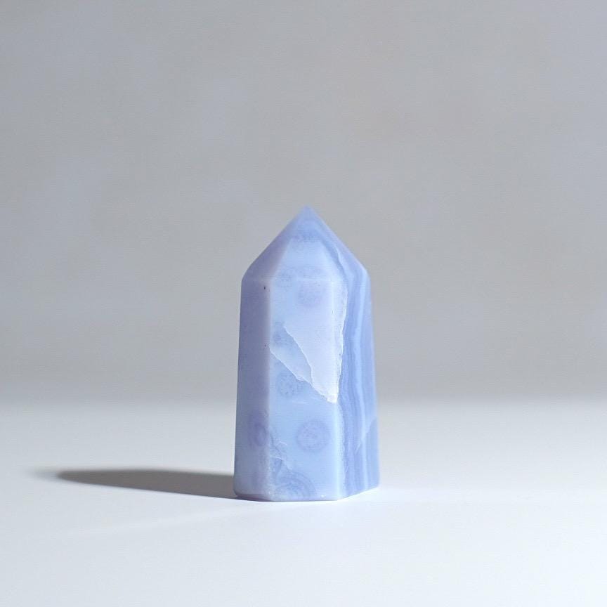 Blue Lace Agate Point | Blue Lace Agate Crystal Tower