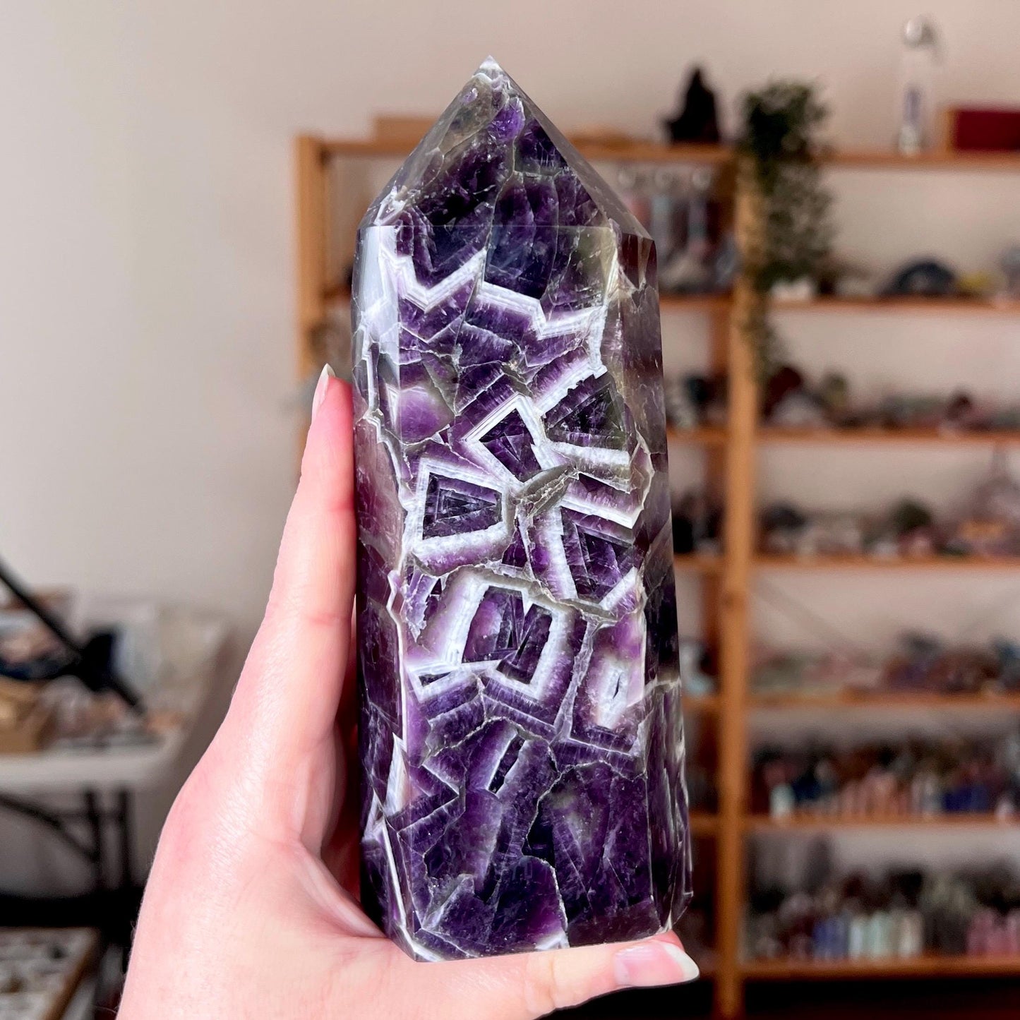 XL Dream Amethyst Tower | Chevron Amethyst Crystal Point