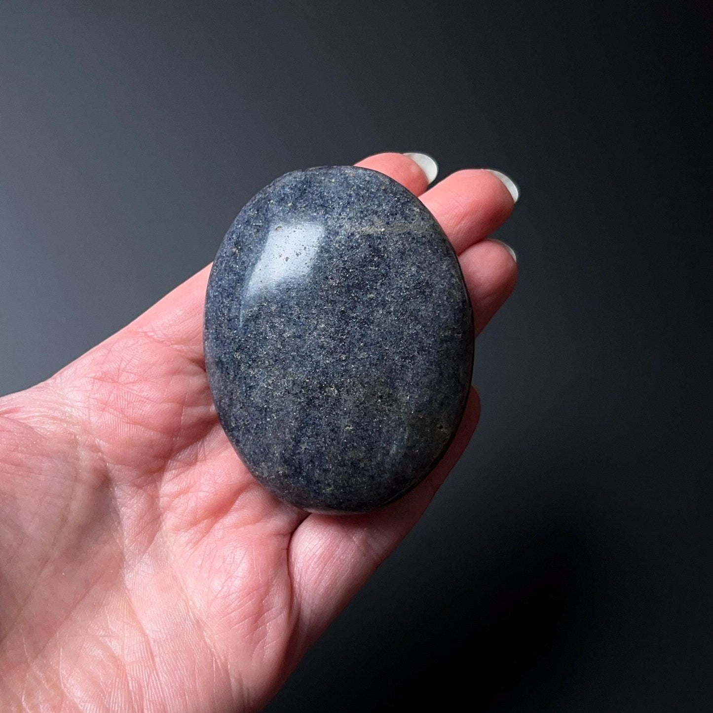 Lazulite Palm | Blue Lazulite Crystal Palmstone