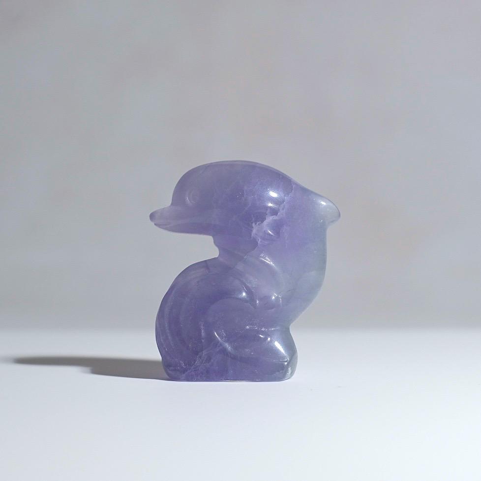 Tanzanite Fluorite Dolphin Carving | Crystal Dolphin