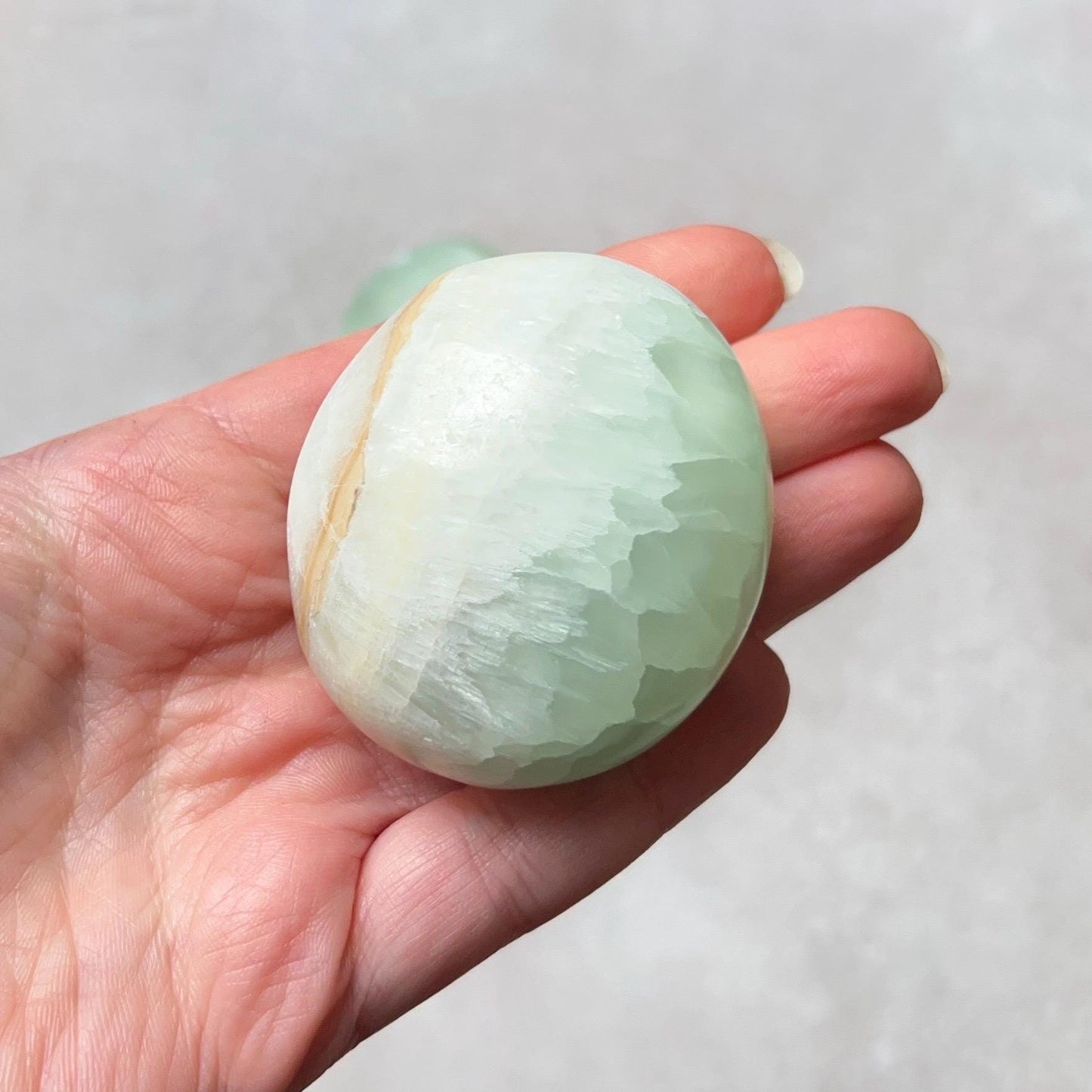 Caribbean Calcite Palms | Blue Calcite Crystal Palmstone