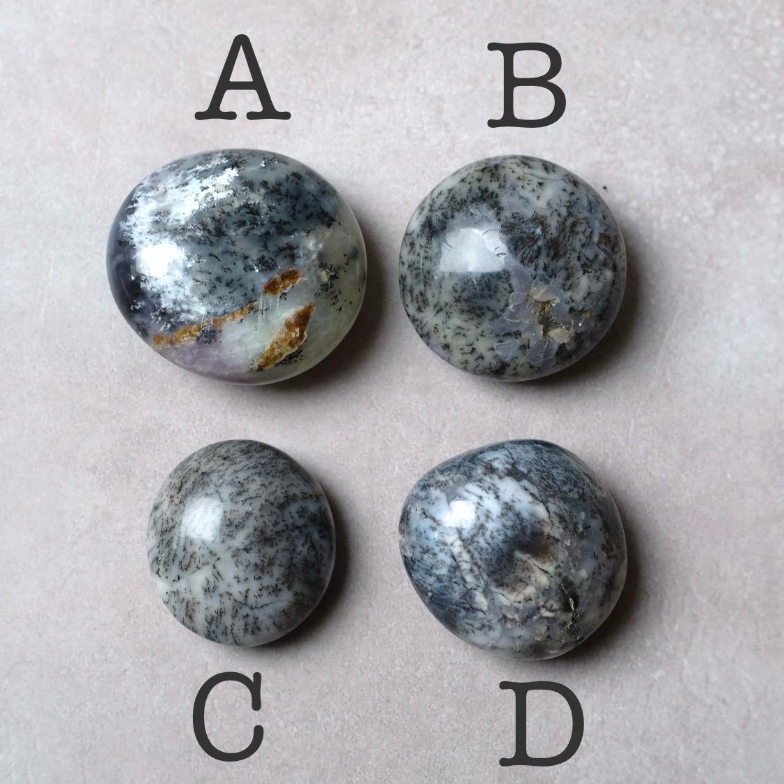 Merlinite Palms | Dendritic Opal Crystal Palmstone