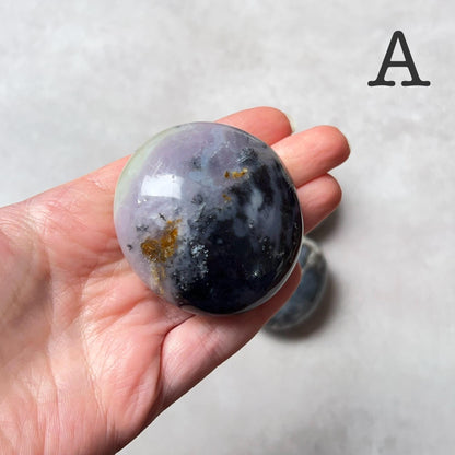 Merlinite Palms | Dendritic Opal Crystal Palmstone