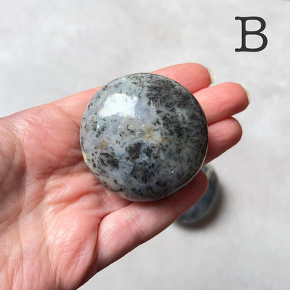 Merlinite Palms | Dendritic Opal Crystal Palmstone