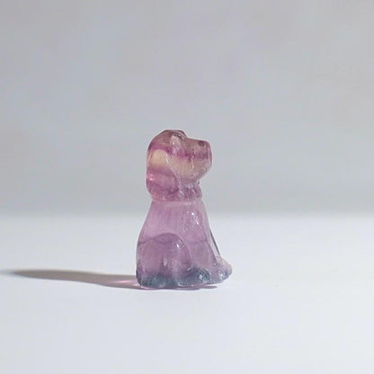 Fluorite Dog Carving | Mini Crystal Dog