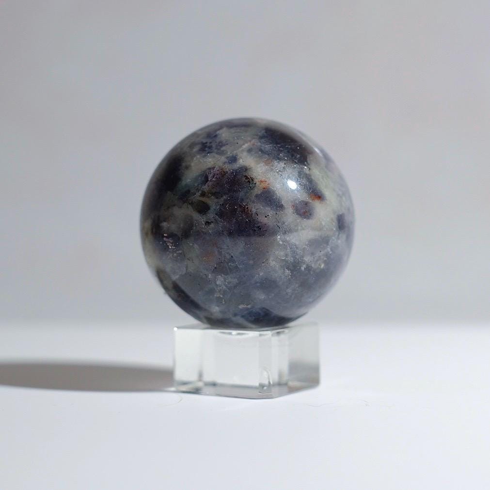 Blood Iolite Sphere | Sunstone Iolite Crystal Sphere