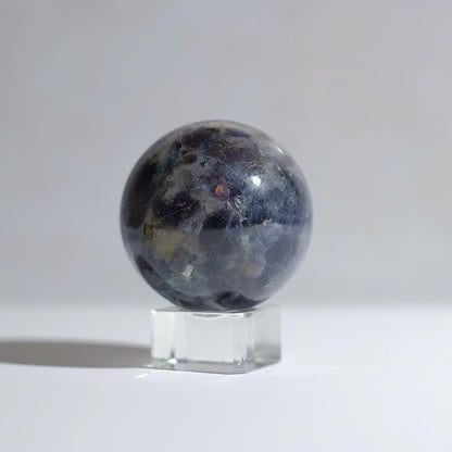 Blood Iolite Sphere | Sunstone Iolite Crystal Sphere