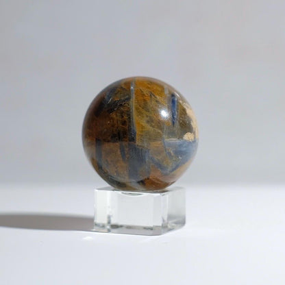 Rare Kyanite Sphere | Blue Kyanite & Golden Healer Crystal Sphere