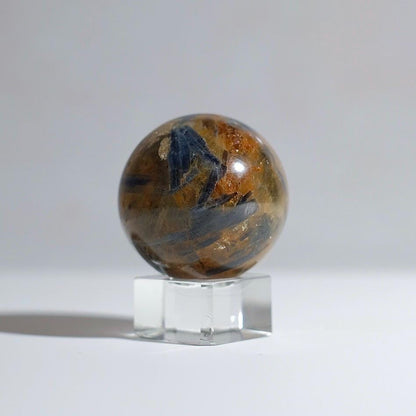 Rare Kyanite Sphere | Blue Kyanite & Golden Healer Crystal Sphere