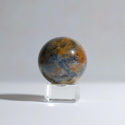 Rare Kyanite Sphere | Blue Kyanite & Golden Healer Crystal Sphere