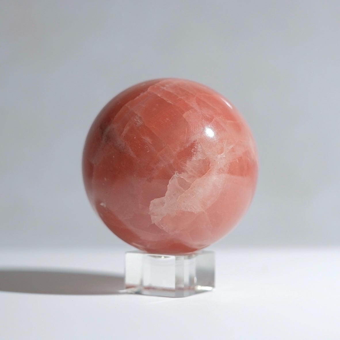 Rose Calcite Sphere | Calcite Crystal Sphere