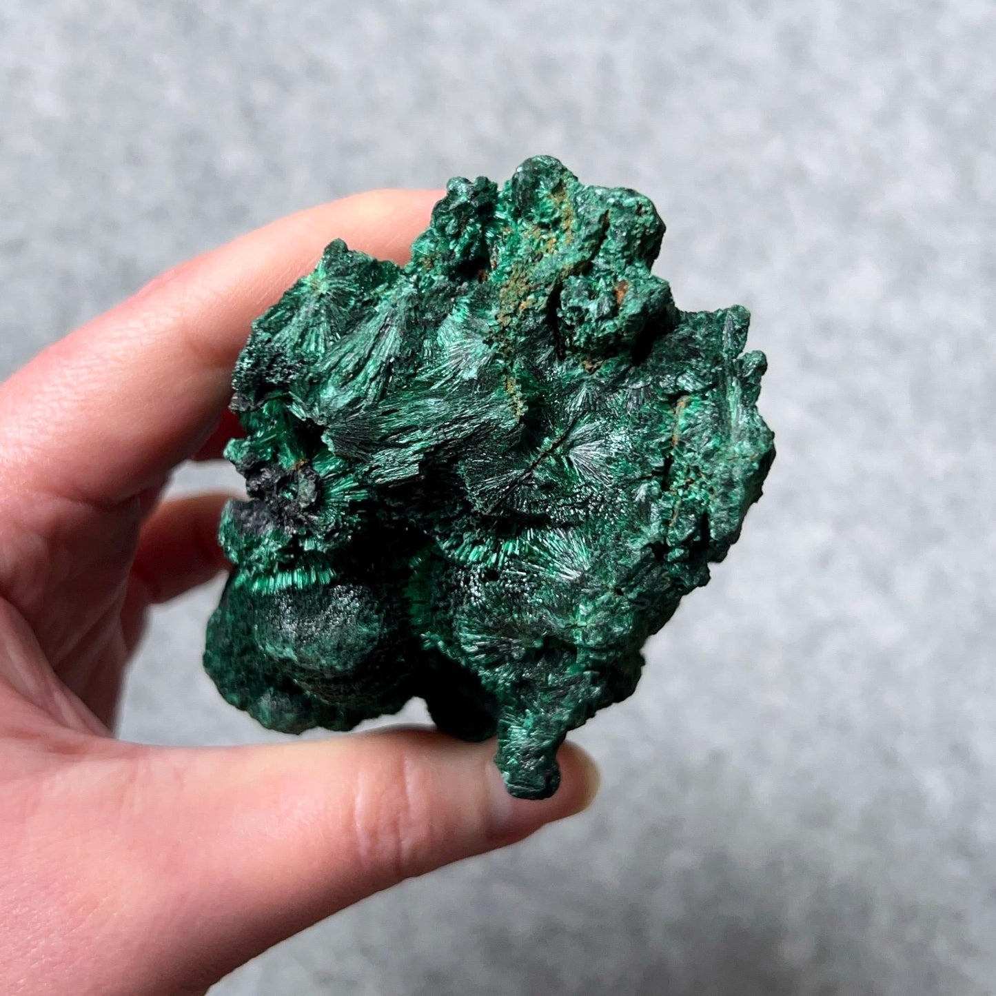 Large Velvet Malachite Specimen | Fibrous Malachite Natural Crystal